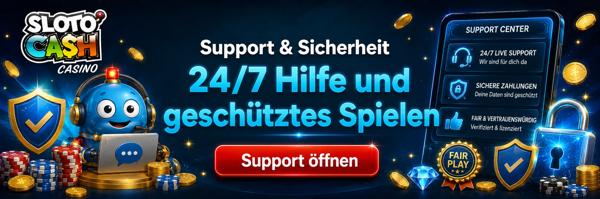 SlotoCash sicher spielen